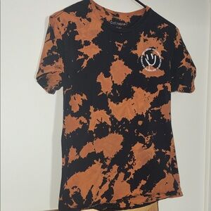 Chemistry Orange and Black Tie-Dye Tee